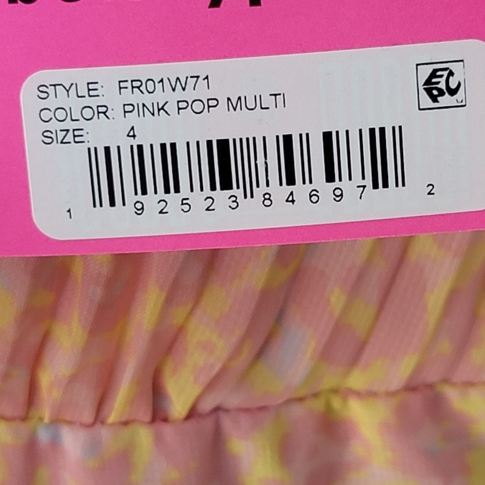 NEW Floral Maxi Dress Betsey Johnson Halter Neck Pleated Size 8 - Picture 5 of 15